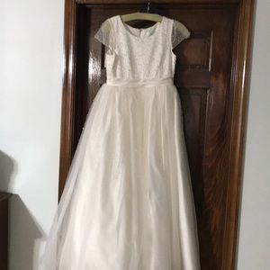 Off white flower girl dress